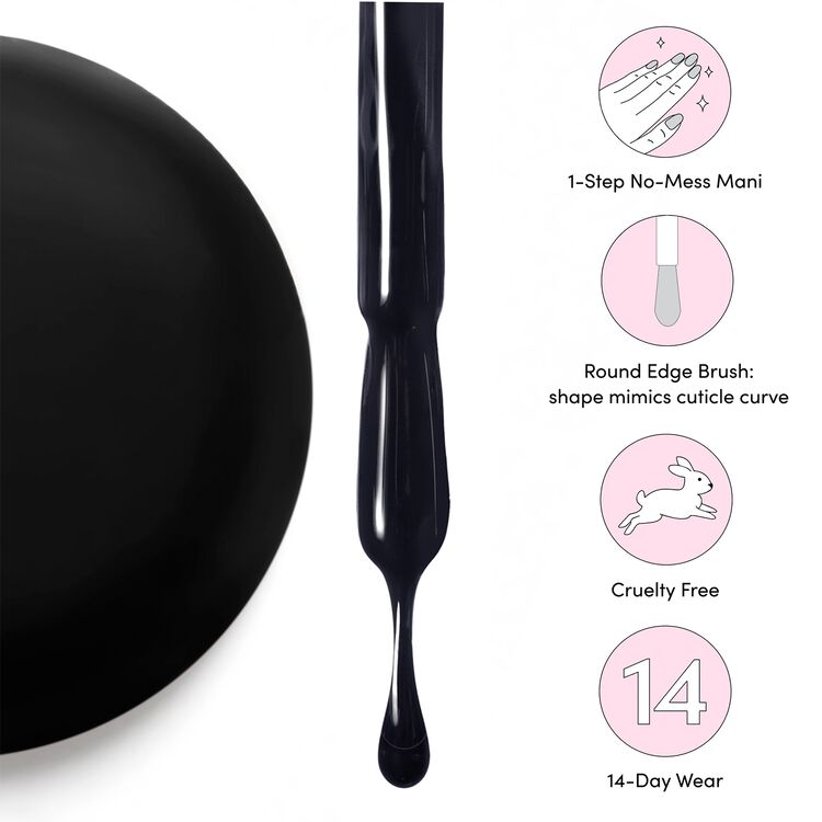 One Gel Color Polish - Real Black