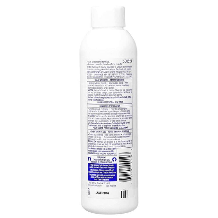Oreor 20 Volume Crème Developer 16 Oz