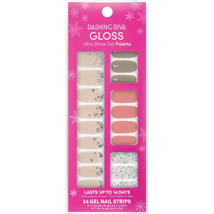 Dashing Diva Snow Dance Ultra Shine Gel Strips Press On Nail Kits Sally Beauty Product name :dashing diva glitter bomb gloss 34 strips #calm wood.
