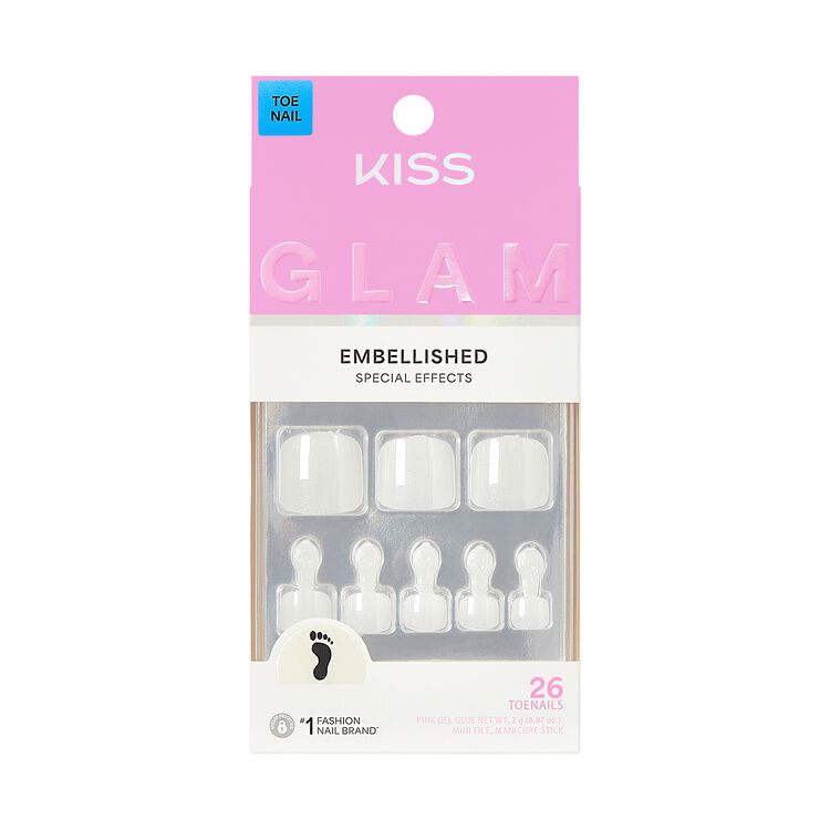 Glam Embellished Press On Toenails - Twinkle Toes