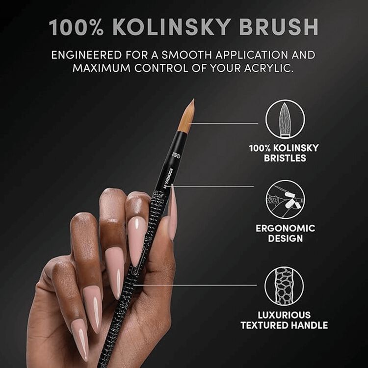 100% Kolinsky Acrylic Brush #10
