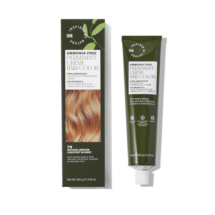 Ammonia-Free Permanent Hair Color Natural Medium Chestnut Blonde 7N