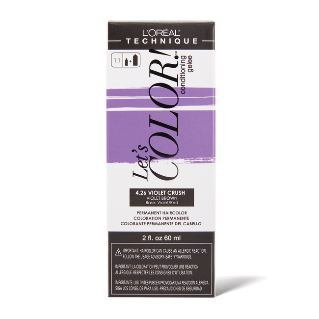 L'Oreal Let's COLOR! Conditioning Gelee Permanent Haircolor 4.26 Violet