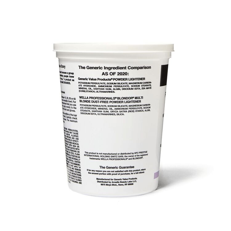 Powder Lightener Compare to Wella® Blondor® Multi Blonde Dust-Free Powder Lightener
