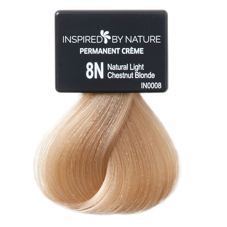 Ammonia-Free Permanent Hair Color Natural Light Chestnut Blonde 8N