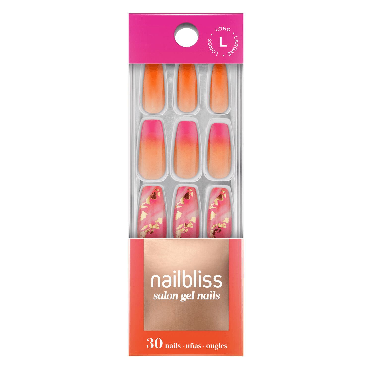 Nail Bliss Energy Citron Gel Nail Kit presson nails, summer nails