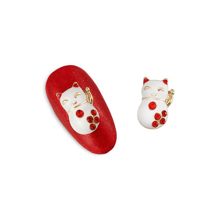 Nail Art Charms Beckoning Cat Charm Gold