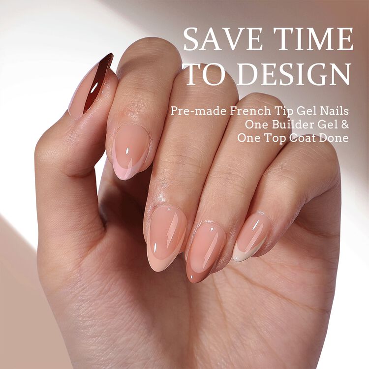 XCOATTIPS® French Nail Kit - Nude French Short Almond