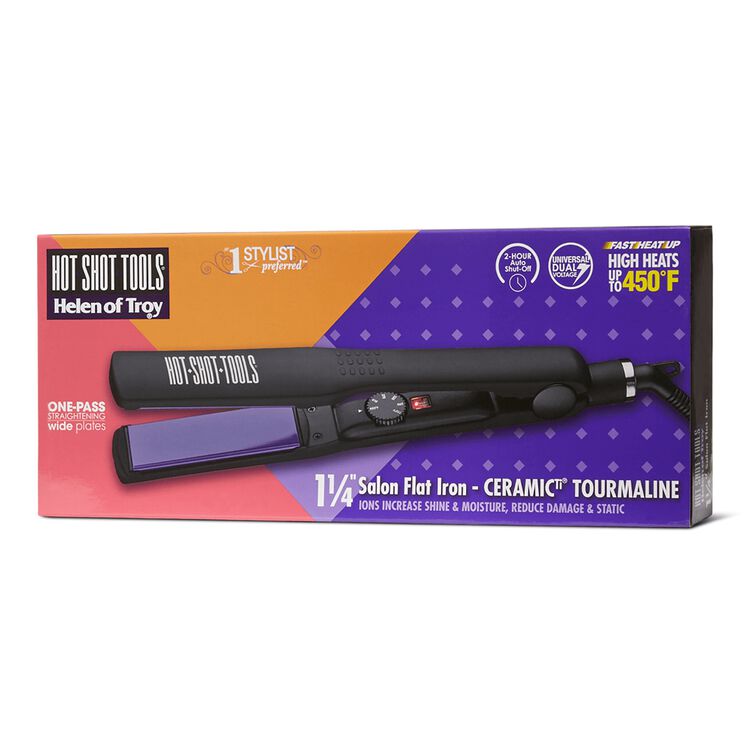 Purple Plates Extra Wide Ceramic Flat Iron 1 1 4 In By Hot Shot Tools Flat Irons Sally Beauty