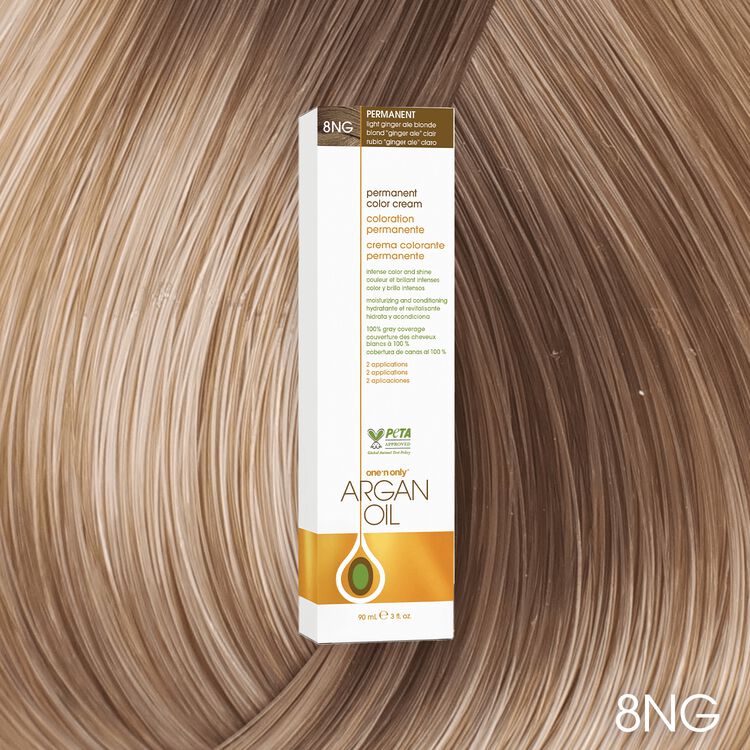 Argan Oil Permanent Color Cream 8NG Light Ginger Ale Blonde
