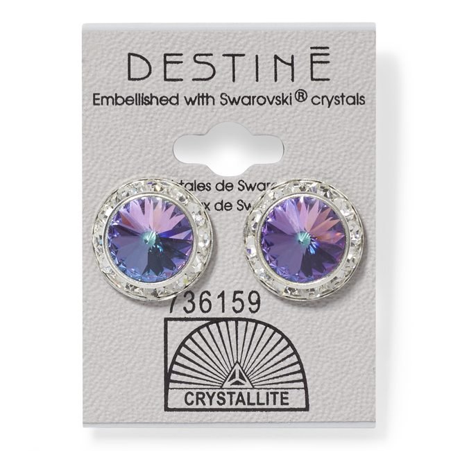 Destine VL RS Rivoli Crystal Earring by Crystallite Jewelry