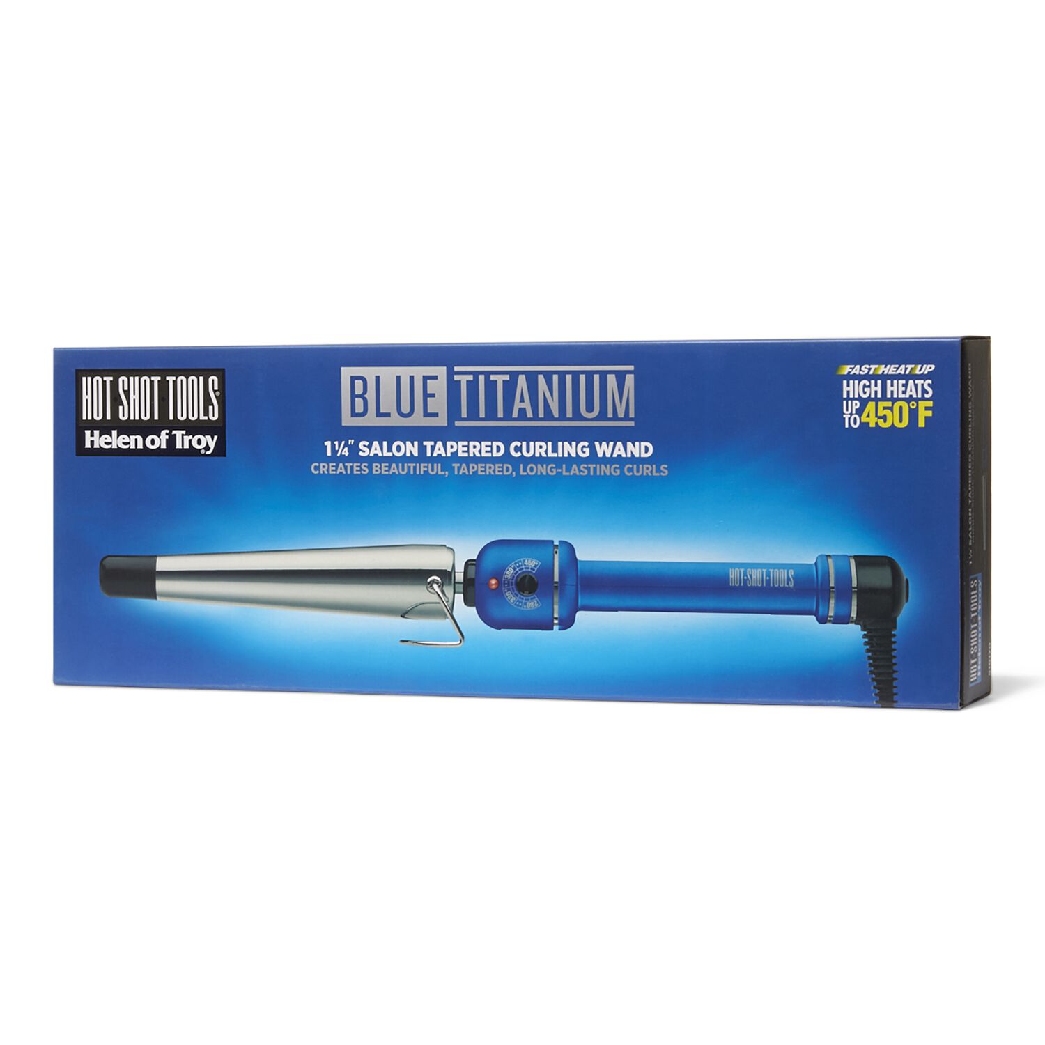 Blue Titanium Tapered Wand by Hot Shot Tools curling iron Sally Beauty