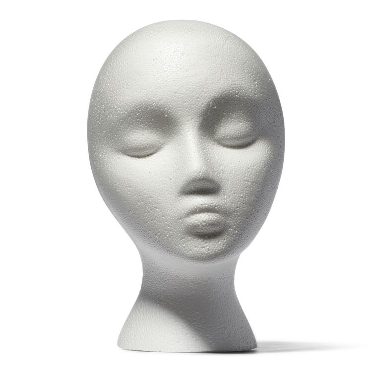 Styrofoam head- male with face