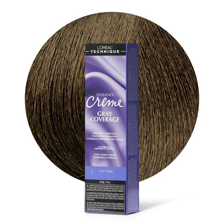 6 Light Brown Permanent Creme Hair Color