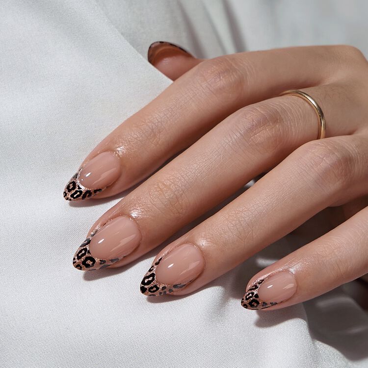 XCOATPRESS Press On Nails Short Almond - Wild Cheetah