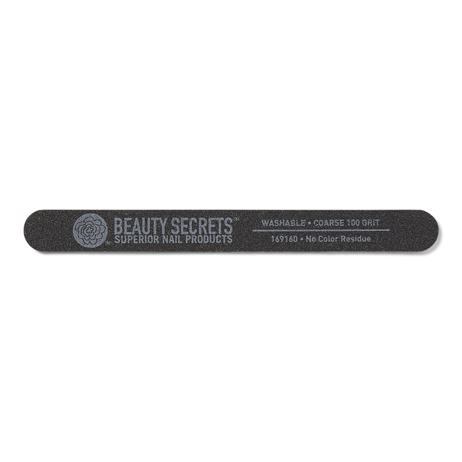 Beauty Secrets Coarse 100 Grit Black Nail File