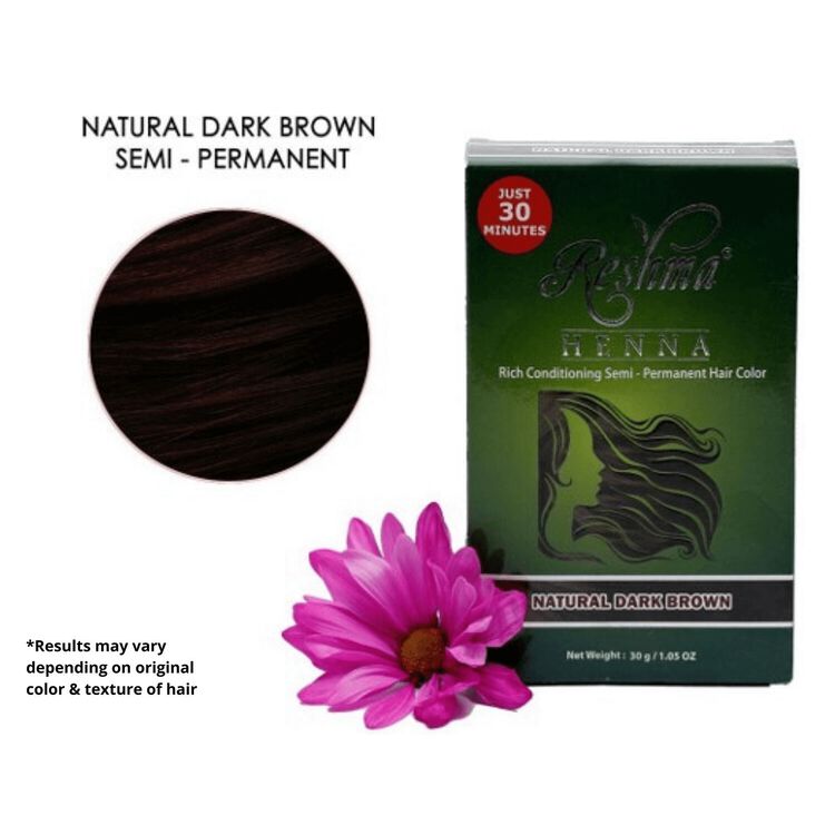 Reshma Natural Henna Semi Permanent Hair Color Natural Dark Brown | Semi  Permanent Hair Color | Sally Beauty