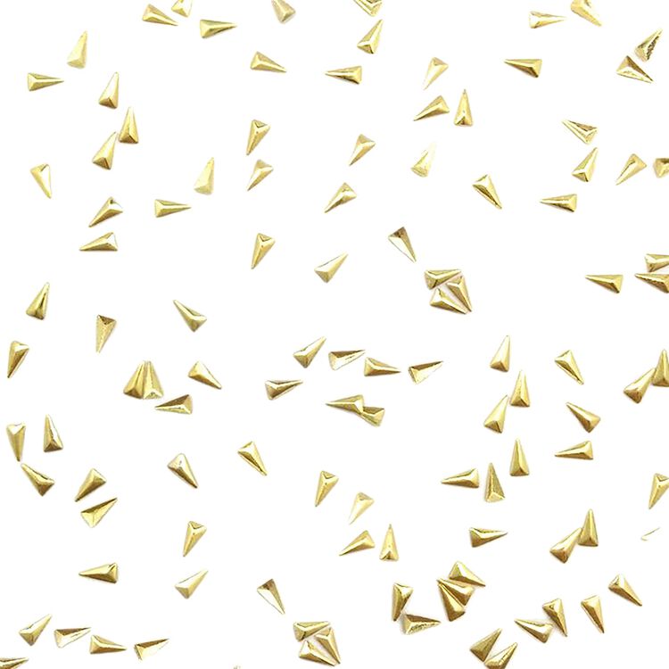 Nail Art Studs Mini Skinny Triangle Stud Gold