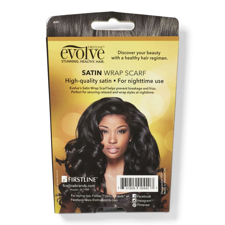Nighttime Go Satin Wrap Cap Black