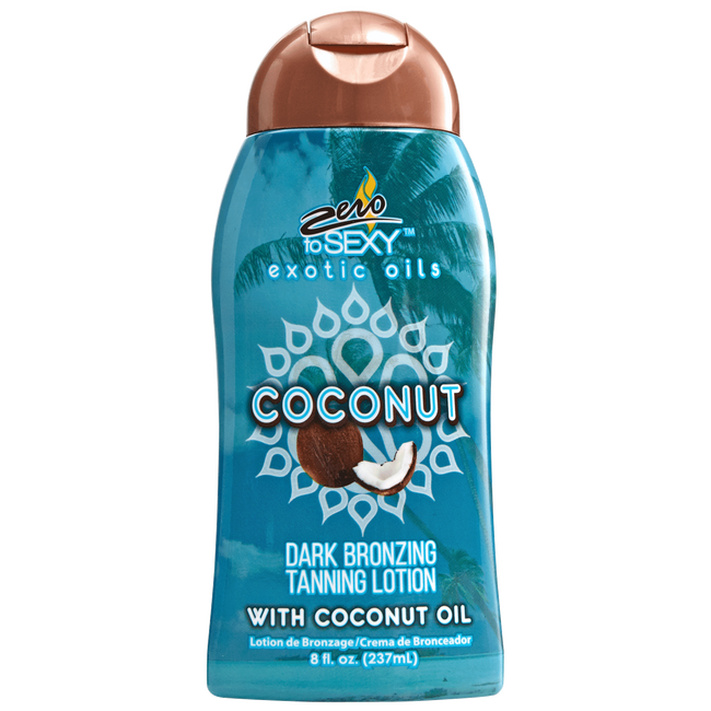Zero To Sexy Coconut Exotic Oil Dark Bronzing Tanning Lotion