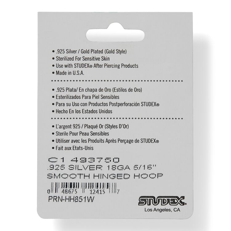 Stainless Steel 5/16 Inch Hoop Piercing Earrings