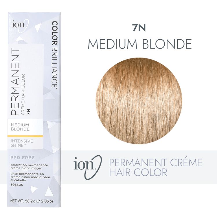 Ion 7N Medium Blonde Permanent Creme Hair Color by Color Brilliance |  Permanent Hair Color | Sally Beauty