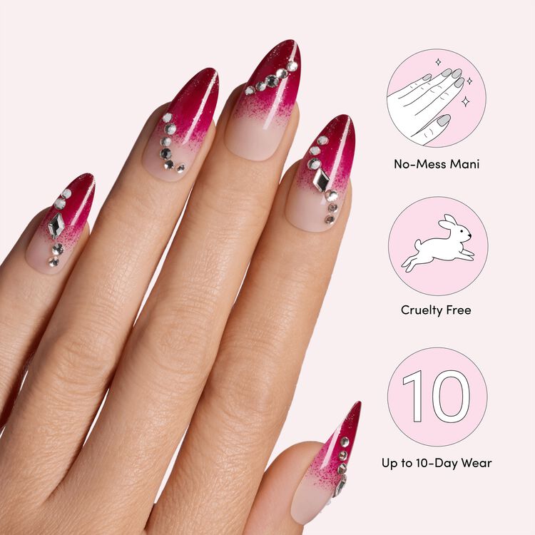 Gel Nail Luxe Ruby Ring