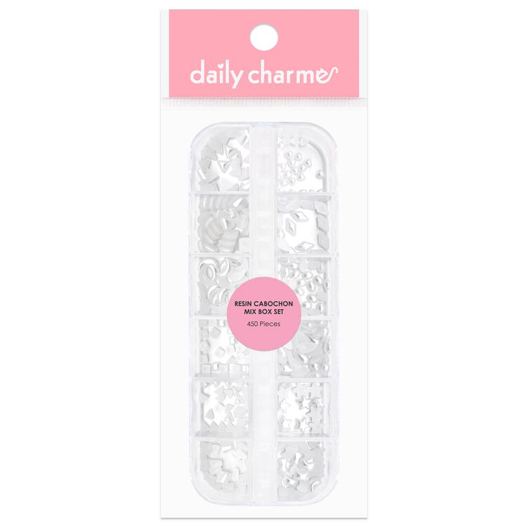 Nail Art Decor Resin Pearl Cabochon Mix Box Set