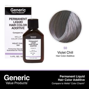 Violet Chill 050 Permanent Liquid Hair Color Additive Compare to Wella® Color Charm®