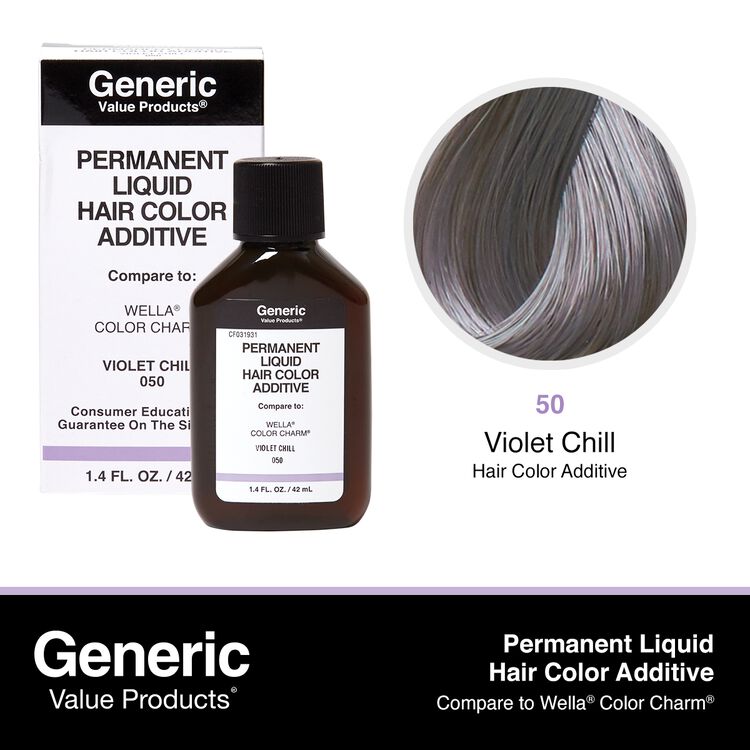 Violet Chill 050 Permanent Liquid Hair Color Additive Compare to Wella® ColorCharm®