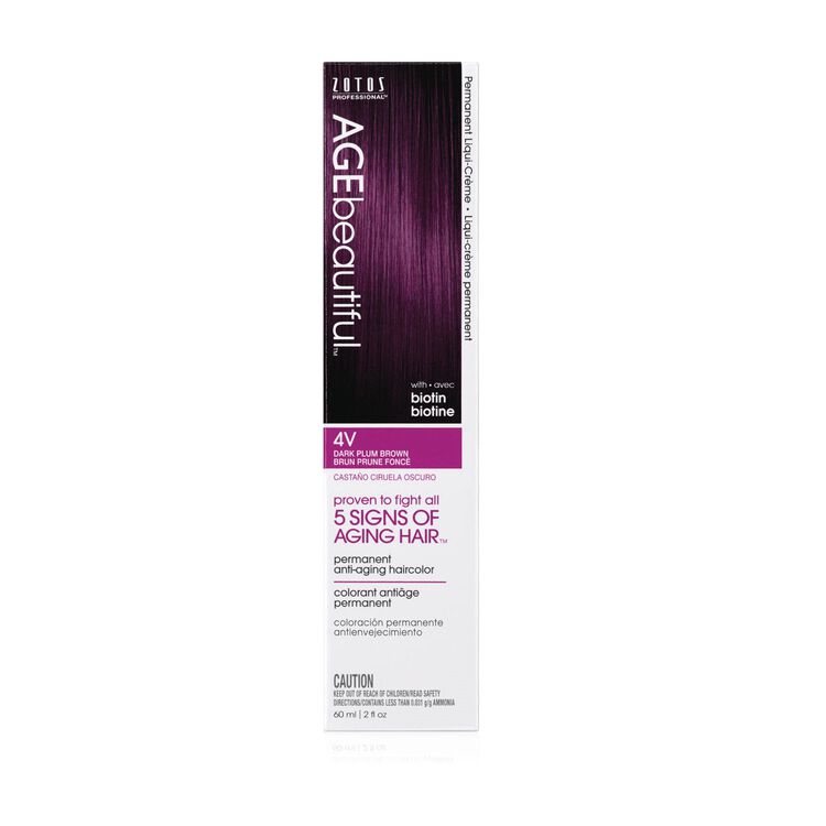 4V Dark Plum Brown Permanent Liqui-Creme Hair Color