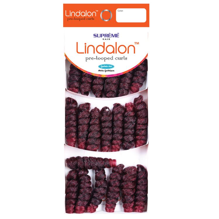 Crochet Straw Set Curl 12 Inch Ombre Black/Burgundy