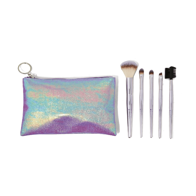 Beauty Secrets 5 Piece Travel Cosmetic Brush Set Makeup Tools