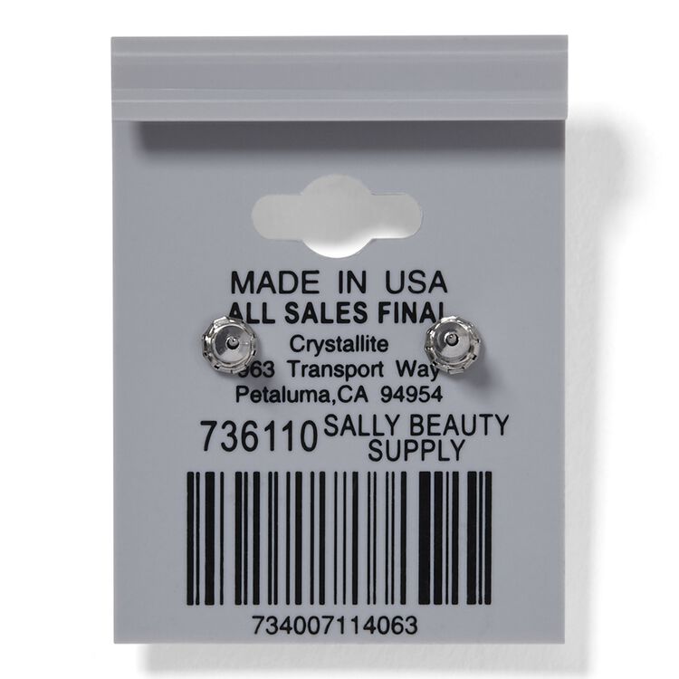 Destine Clear Diamond Cut Earrings 10mm