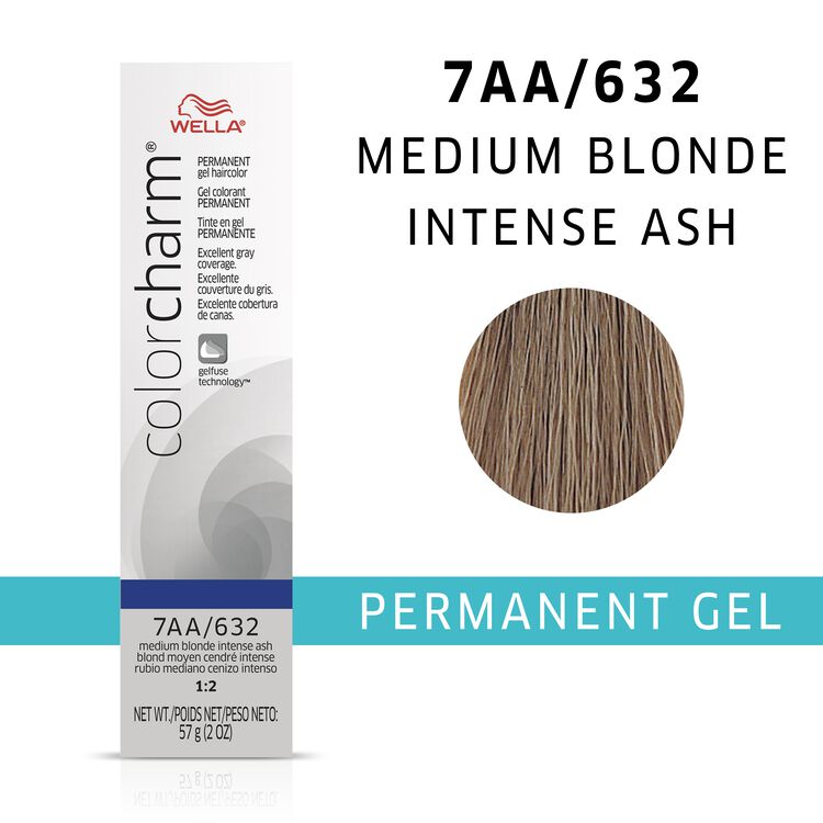 Medium Ash Blonde 7AA colorcharm Gel Permanent Hair Color