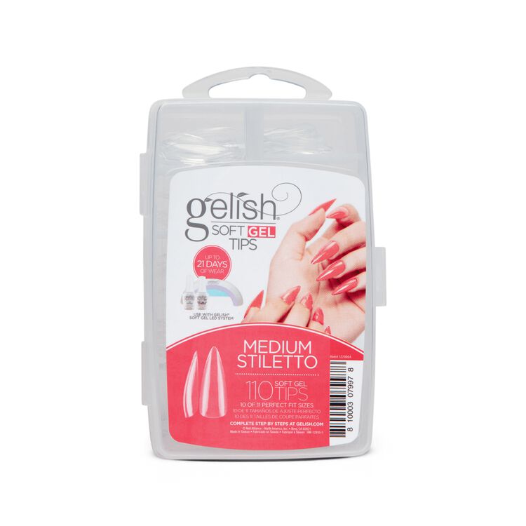 Gelish Soft Gel Tips - Medium Stiletto (110CT) | Full Coverage | Sally  Beauty