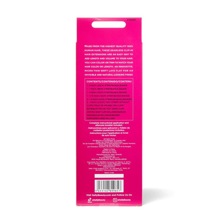 Platinum Blonde 18 Inch Seamless Clip-in Hair Extensions