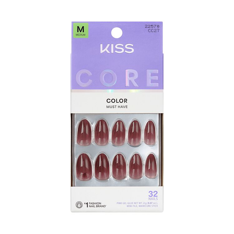 Core Color Press On Nails - Pinot Noir