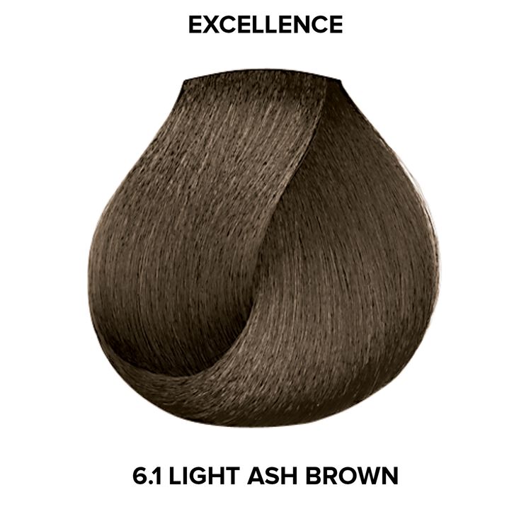 6.1 Light Ash Brown Permanent Creme Hair Color