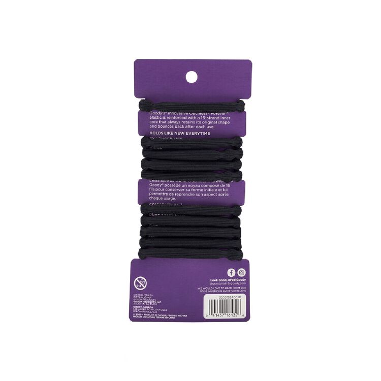 Black Forever Elastics 10 count