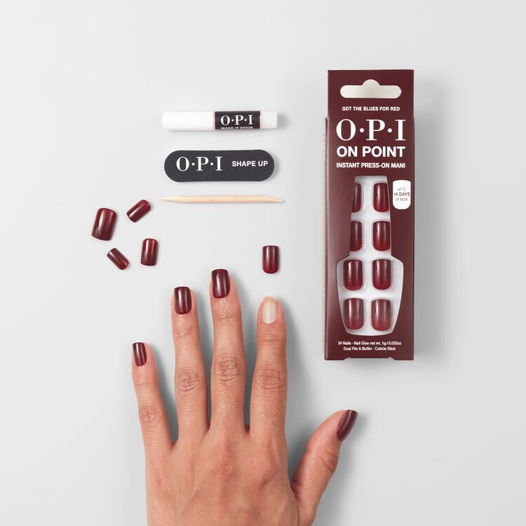 OPI Got The Blues for Red Press-On Nails