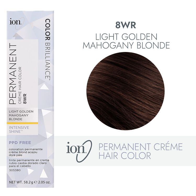 Ion 8WR Light Gold Mahogany Blonde Permanent Creme Hair Color by Color  Brilliance | Permanent Hair Color | Sally Beauty