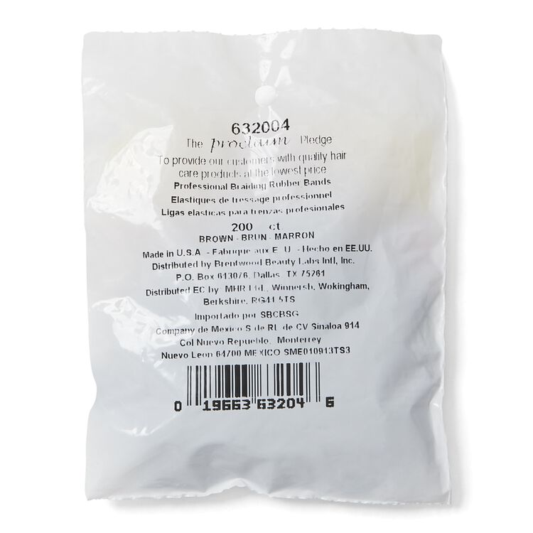 Rubber Bands Brown 200 Count