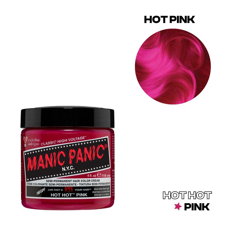 Hot Hot Pink Semi Permanent Cream Hair Color