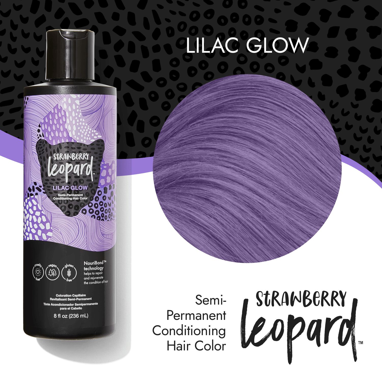 Strawberry Leopard Lilac Glow Semi Permanent Conditioning Hair Color