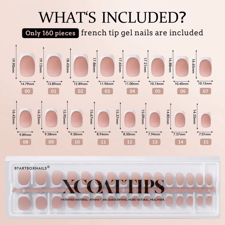 XCOATTIPS® French - Brown Short Square