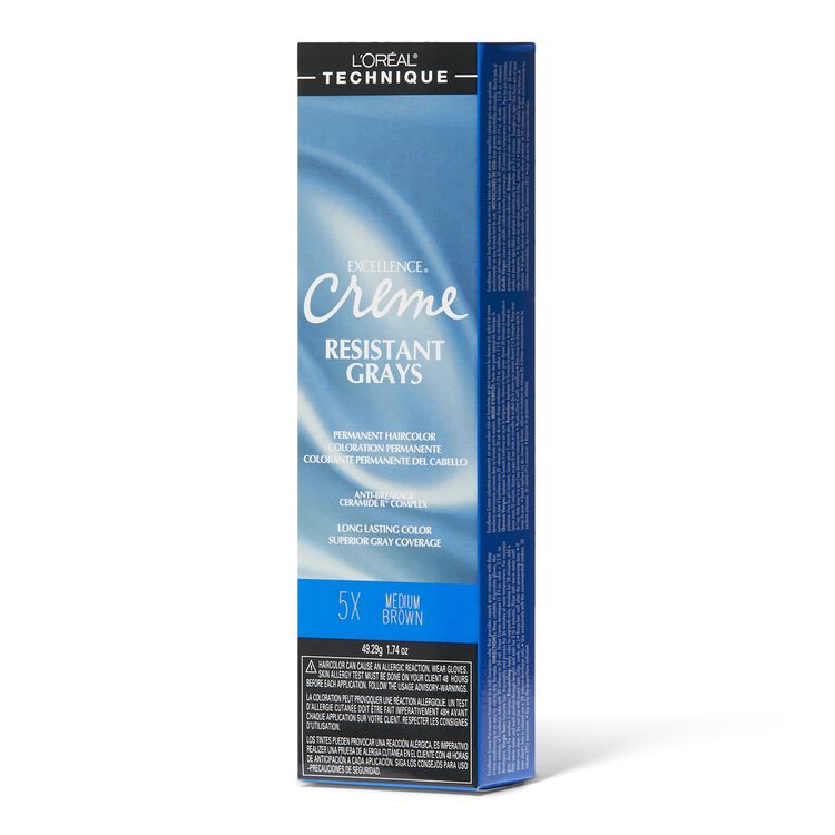 Resistant Grays 5X Medium Brown Permanent Creme Hair Color