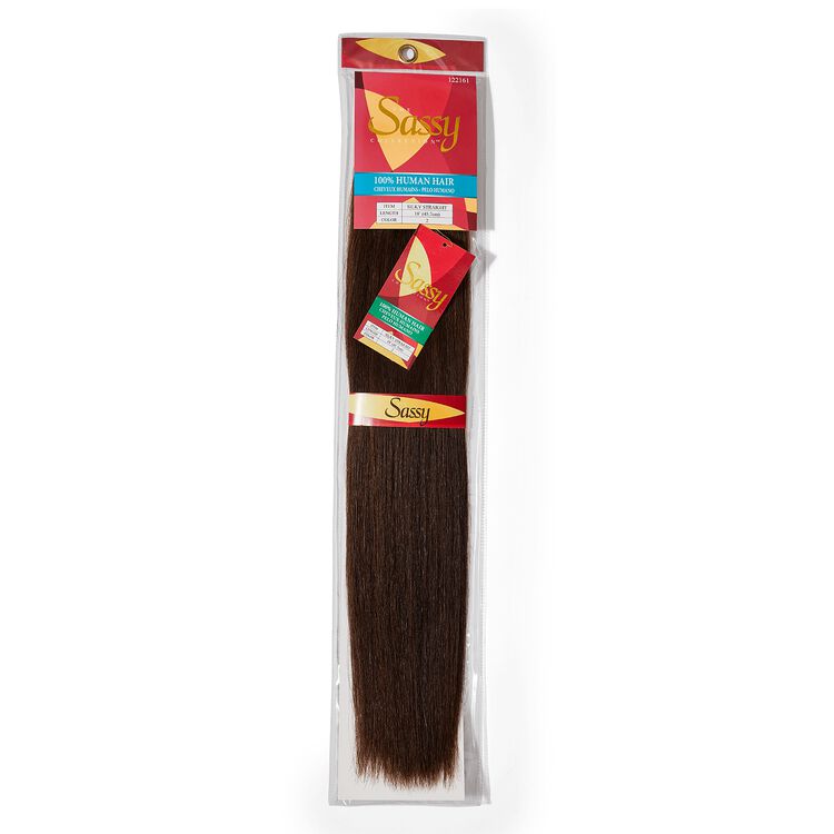 Silky Straight Darkest Brown 18 Inch Human Hair Extension