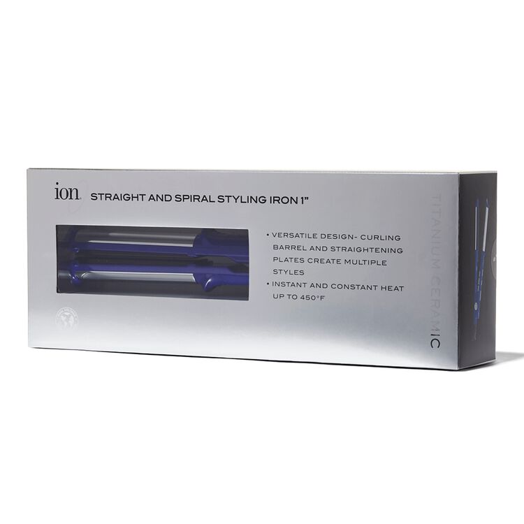 Straight N Spiral Titanium Flat Iron 1 In By Ion Flat Irons