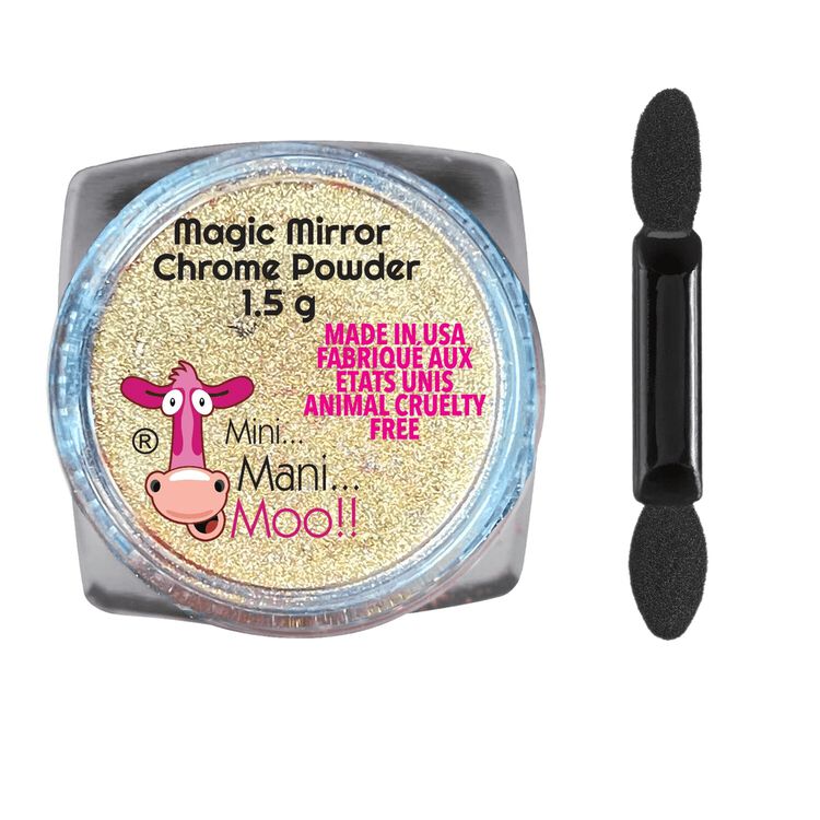 Mini Mani Moo Magic nail | Chrome Beauty polish Mirror Sally | Powder